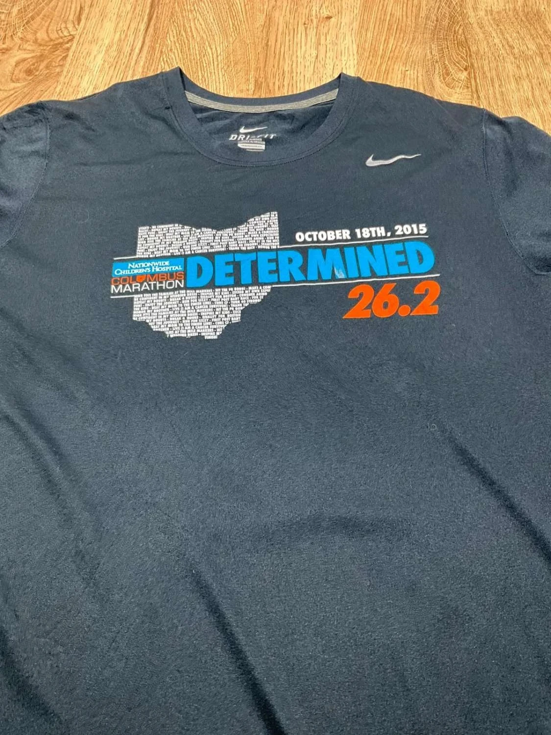 T-shirt Nike Dri-Fit Columbus Marathon Homme L Vintage Noir – photo 4